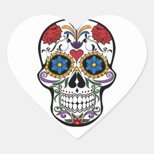 Pegatina En Forma De Corazón Pegatina de cráneo