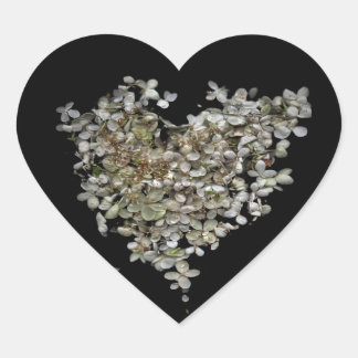Pegatina En Forma De Corazón Pegatina de escaneografía botánica de corazón de h