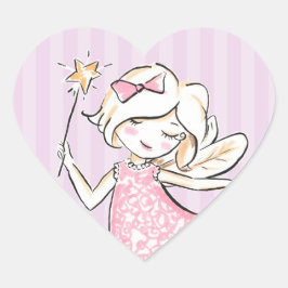 Pegatina En Forma De Corazón Pegatina de la fiesta de cumpleaños de la princesa