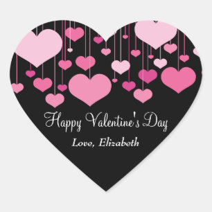 Pegatina En Forma De Corazón Pegatina de la tarjeta del día de San Valentín d