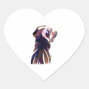 Pegatina En Forma De Corazón Pegatina de Labrador Retriever – Regalo para Amant