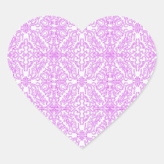 Pegatina En Forma De Corazón Pegatina de Mandala de Lavanda y Menta