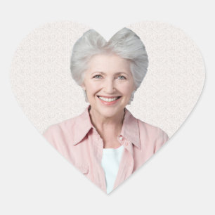 Pegatina En Forma De Corazón Pegatina de memoria fotográfica simple