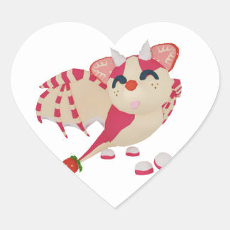 Pegatina En Forma De Corazón Pegatina de Murciélago Dragón de Strawberry Shortc
