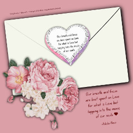 Pegatina En Forma De Corazón Pegatina de Oda al Amor por la poeta Adiela Akoo