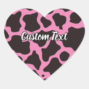 Pegatina En Forma De Corazón Pegatina de patrón de vaca
