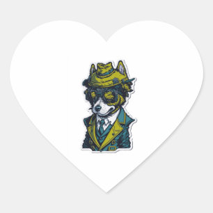 Pegatina En Forma De Corazón Pegatina de perro del ejército 2
