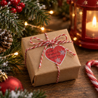 Pegatina En Forma De Corazón Pegatina de regalo de Navidad