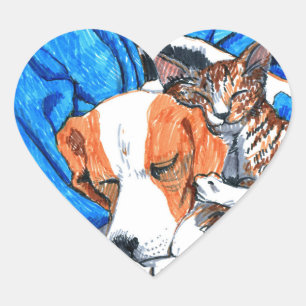 Pegatina En Forma De Corazón Pegatina de Rescate Amor - Compañeros de Perro y G