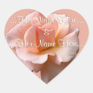 Pegatina En Forma De Corazón Pegatina de Rosa de Rosas silvestres