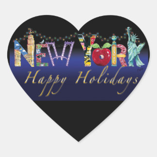 Pegatina En Forma De Corazón Pegatina de vacaciones de Nueva York