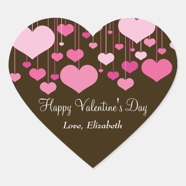 Pegatina En Forma De Corazón Pegatina de Valentine de Heartlines (Anverso)
