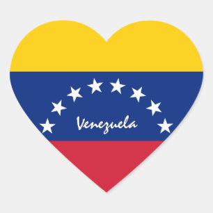 Pegatina En Forma De Corazón Pegatina de Venezuela, Corazón, Amor, Bandera de V