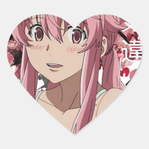 Pegatina En Forma De Corazón Pegatina de Yuno Gasai para el animado de los