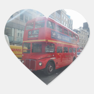 Pegatina En Forma De Corazón Pegatina del casco antiguo de Londres