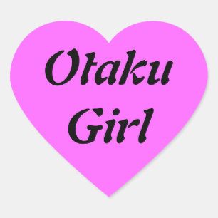 Pegatina En Forma De Corazón Pegatina del chica de Otaku