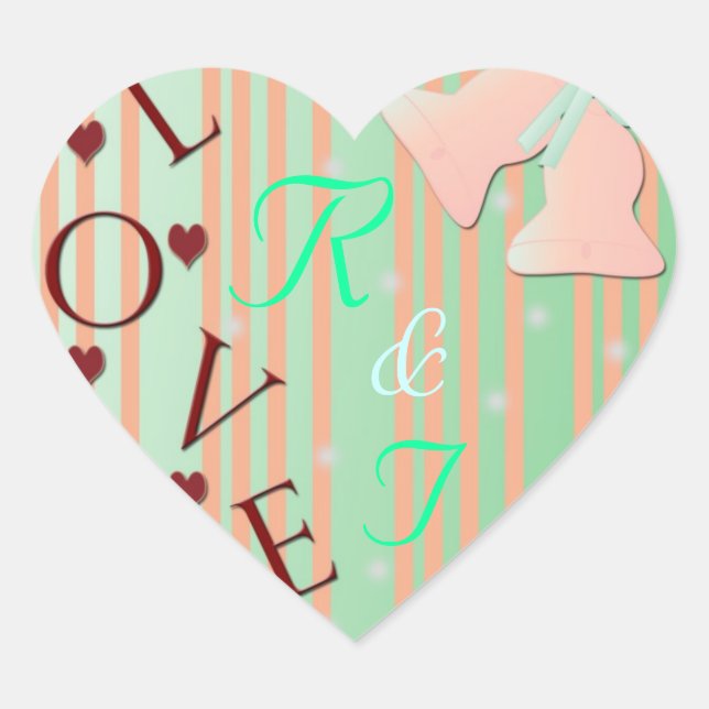 Pegatina En Forma De Corazón Pegatina del corazón (Anverso)