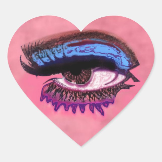 Pegatina En Forma De Corazón Pegatina DEL CORAZÓN (Anverso)