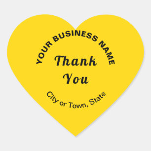 Pegatina En Forma De Corazón Pegatina del corazón amarillo por las gracias a lo