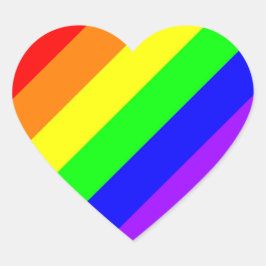 Pegatina En Forma De Corazón PEGATINA del corazón arcoiris del orgullo gay LGBT
