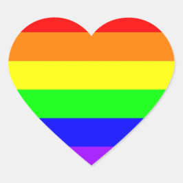 Pegatina En Forma De Corazón PEGATINA del corazón arcoiris del orgullo gay LGBT