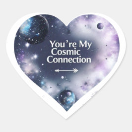 Pegatina En Forma De Corazón Pegatina del Corazón de Amor Cósmico - Regalo únic