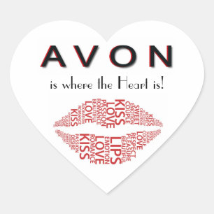 Pegatina En Forma De Corazón PEGATINA del corazón de AVON