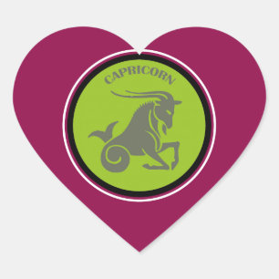 Pegatina En Forma De Corazón Pegatina del corazón de Capricorn