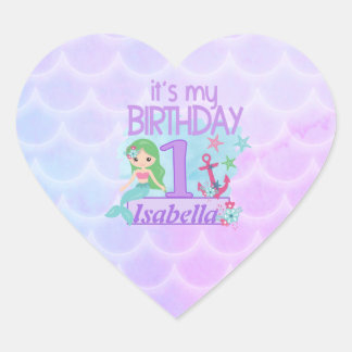 Pegatina En Forma De Corazón Pegatina del Corazón de Cumpleaños con el tema de