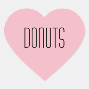 Pegatina En Forma De Corazón Pegatina del corazón de Donuts