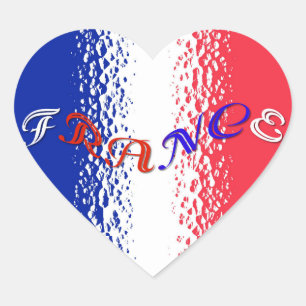 Pegatina En Forma De Corazón Pegatina del corazón de Francia