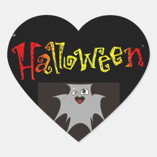 Pegatina En Forma De Corazón Pegatina del corazón de Halloween