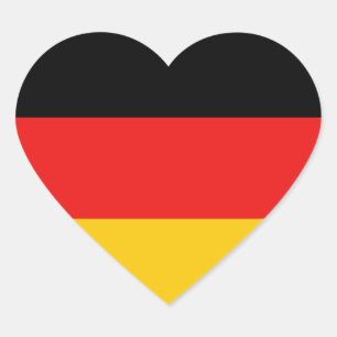 Pegatina En Forma De Corazón Pegatina del corazón de la bandera de Alemania