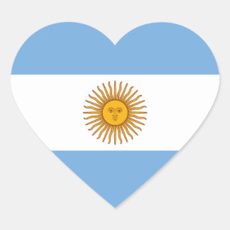 Pegatina En Forma De Corazón Pegatina del corazón de la bandera de Argentina