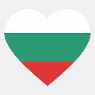 Pegatina En Forma De Corazón Pegatina del corazón de la bandera de Bulgaria