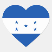 Pegatina del Corazón de la Bandera de Honduras