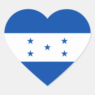 Pegatina En Forma De Corazón Pegatina del corazón de la bandera de Honduras