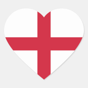 Pegatina En Forma De Corazón Pegatina del corazón de la bandera de Inglaterra
