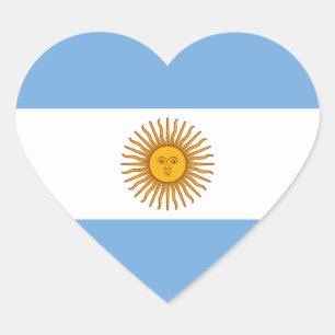 Pegatina En Forma De Corazón Pegatina del corazón de la bandera de la Argentin