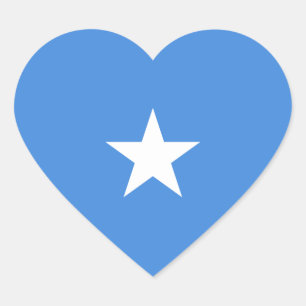 Pegatina En Forma De Corazón Pegatina del Corazón de la Bandera de Somalia