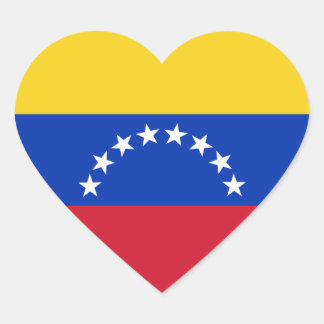 Pegatina En Forma De Corazón Pegatina del corazón de la bandera de Venezuela