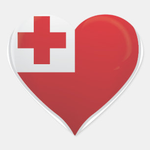 Pegatina En Forma De Corazón Pegatina del corazón de la bandera del amor de Ton
