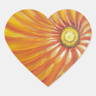 Pegatina En Forma De Corazón Pegatina del corazón de la buena mañana de la fl