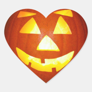Pegatina En Forma De Corazón Pegatina del corazón de la calabaza de calabaza d