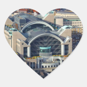 Pegatina En Forma De Corazón Pegatina del Corazón de la Estación Cannon Street