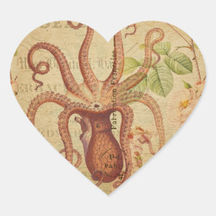 Pegatina En Forma De Corazón Pegatina del corazón de la postal francesa