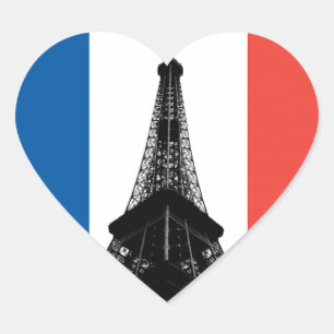 Pegatina En Forma De Corazón Pegatina del corazón de la Torre Eiffel
