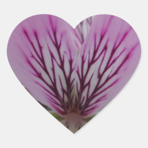 Pegatina En Forma De Corazón Pegatina del corazón de las flores rosadas/rojas