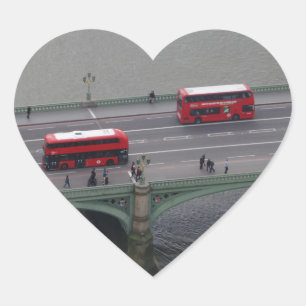 Pegatina En Forma De Corazón Pegatina del corazón de los autobuses de Londres C
