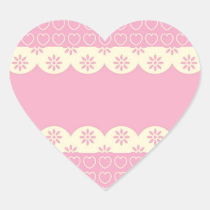 Pegatina En Forma De Corazón Pegatina del corazón de los ojos amarillentos rosa
